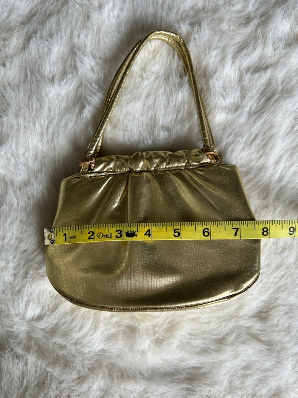 3/$20 Vintage Gold Lamé Evening Bag - Picture 7 of 7